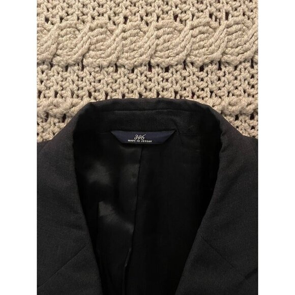 Brooks Brothers 3 Button 346 Mens Wool Stretch Blazer Jacket Size 46M Black - Picture 3 of 16